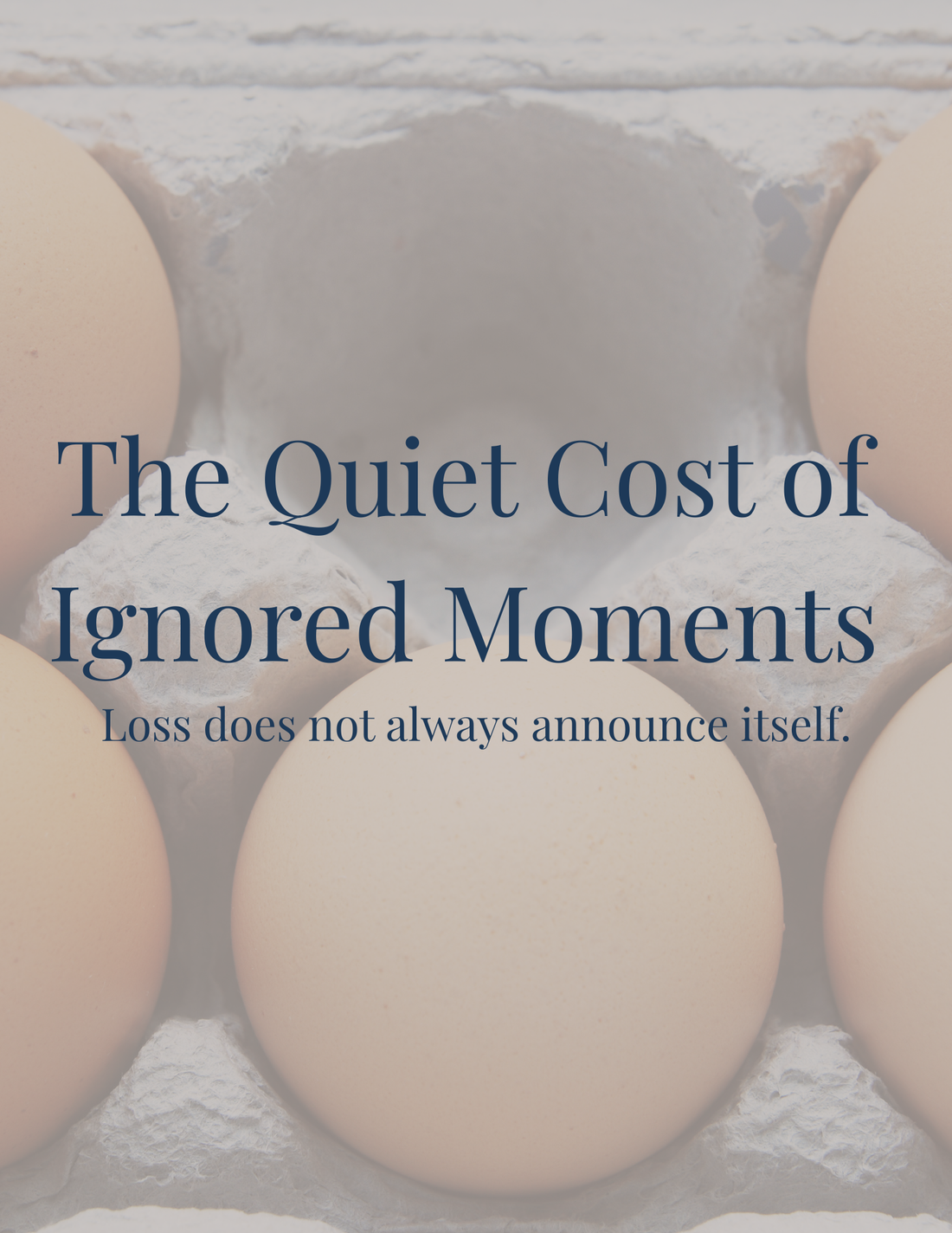 Week 3: The Quiet Cost of Ignored Moments